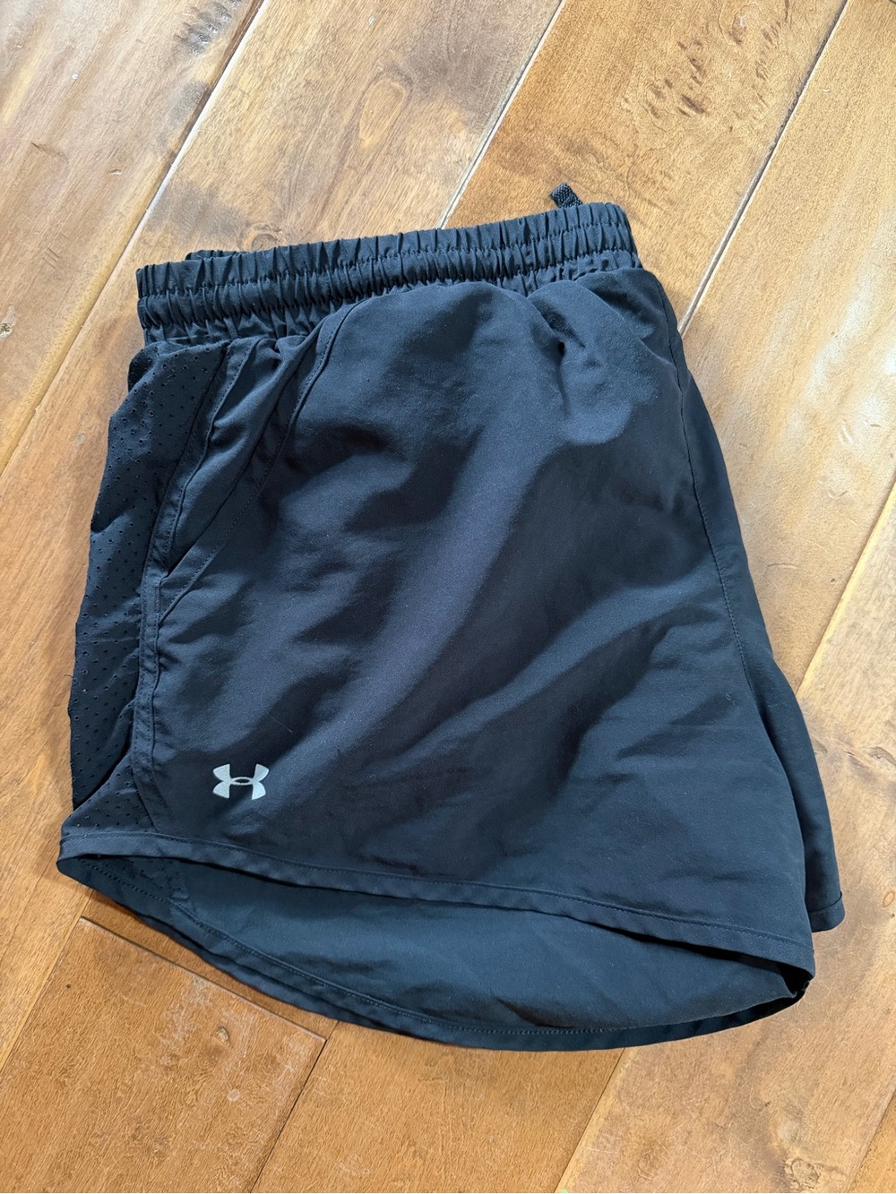 Under Armour Black Women’s Athletic Shorts with Reflective Logo